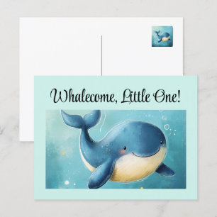 Välkommen Little One, Nyfödd bebis Card, vykort, v Vykort