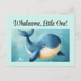 Välkommen Little One, Nyfödd bebis Card, vykort, v Vykort