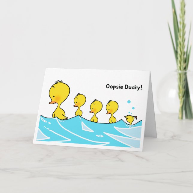 Välkommen Little One - Oopsie Ducky Kort (Framsida)