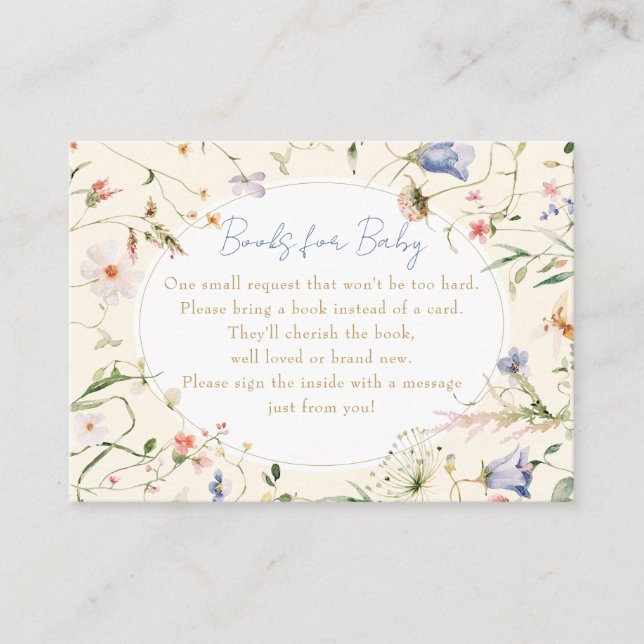 Välkommen Little Wildblomma Bokar för Baby djurutr Tilläggskort (Framsida)