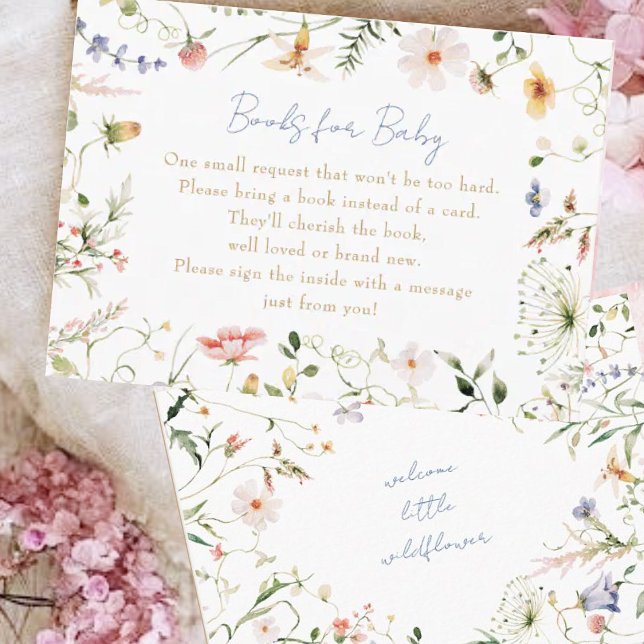 Välkommen Little Wildblomma Bokar för Baby djurutr Tilläggskort (Skapare uppladdad)