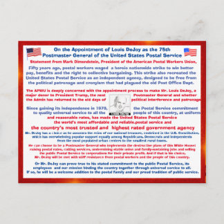 Välkommen Louis DeJoy till USPS#2 Vykort