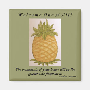 Välkommen magnet för ananas