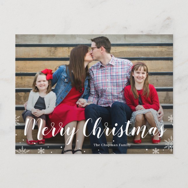 Välkommen med din vinterkort till julen helg vykort (Framsida)