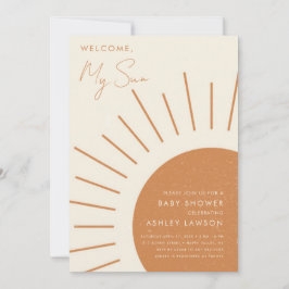 Välkommen Min Sol Modern Boho_2 Barnkalas Inbjudningar