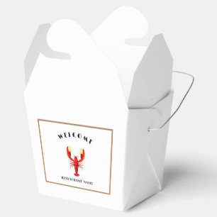 Välkommen Modern seafood Hummer lime logotyp namn Presentaskar