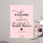 Välkommen Möhippa Heart Rosa WELCOME SIGN Poster<br><div class="desc">Eleganten VÄLKOMNAR helt enkelt MÖHIPPANS utformning på  rosa bakgrund och svart skripttopografi brev med litet hjärta. Perfekt för alla teman,  stil eller årstider.</div>