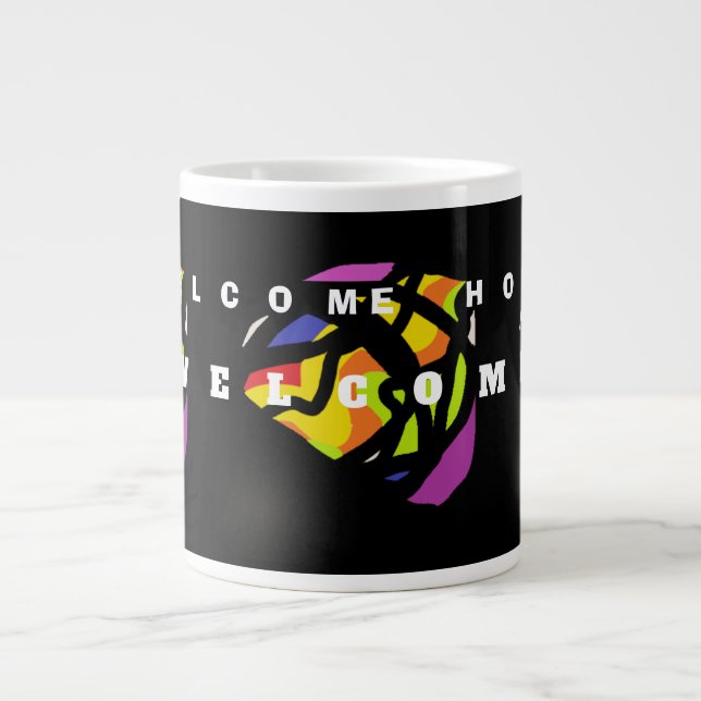 VÄLKOMMEN MÖNSTER PÅ BLACK JUMBO MUGG (Framsidan)