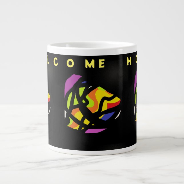 VÄLKOMMEN MÖNSTER PÅ BLACK JUMBO MUGG (Framsidan)