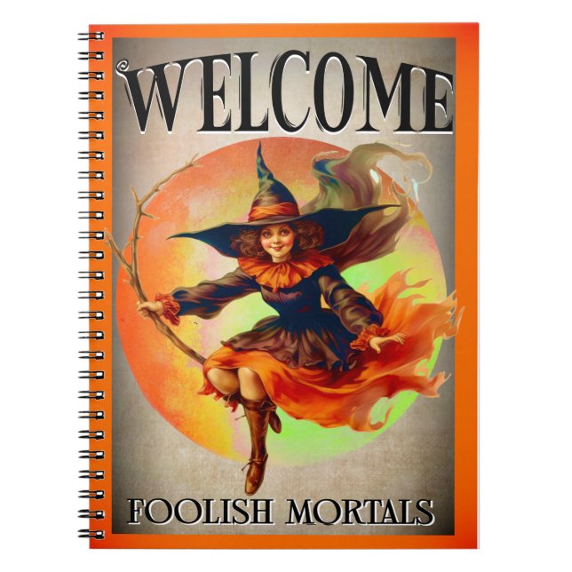 Välkommen Mortal Halloween Witch Anteckningsbok (Framsidan)