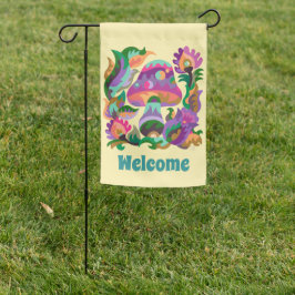 Välkommen Mushroom Garden Flagga