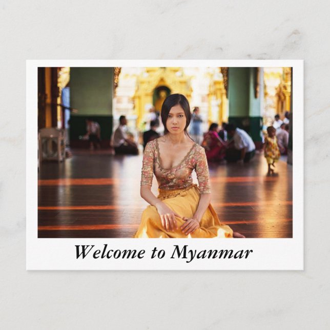 välkommen Myanmar Vykort (Framsida)
