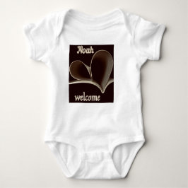 Välkommen Noah Heartfilt Baby Bodykostym. T Shirt