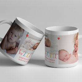 Välkommen nyfödd baby kaffemugg