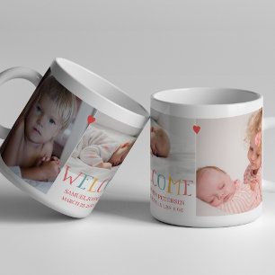 Välkommen nyfödd baby kaffemugg