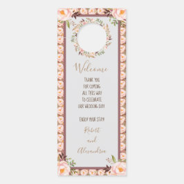 Välkommen och Disturb Bröllop Blommigt Ram