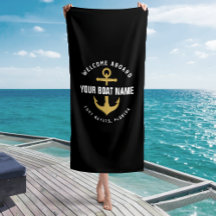 Välkommen ombord båt Svart & Guld nautiskt ankare