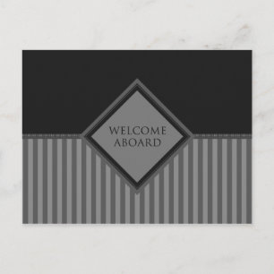 välkommen ombord (diamantStripe) Vykort