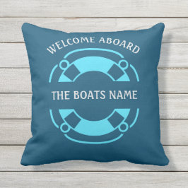 Välkommen ombord med Personlig Boats Namn Blue Kudde