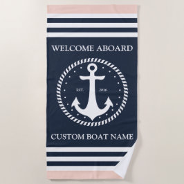 Välkommen ombord Namn - Personlig marin korall