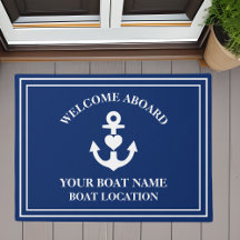 Välkommen ombord Nautical Heart Anchor Boat Namn