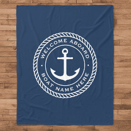 Välkommen ombord på båtens ankarrep namn gräns fleecefilt