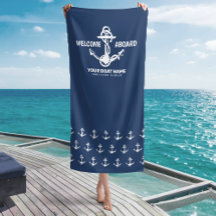 Välkommen ombord på det nautiska marinblå fartyget