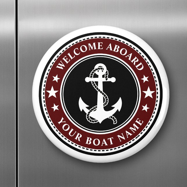 Välkommen ombord på ditt fartyg Namn Anchor Stars  Magnet (Skapare uppladdad)