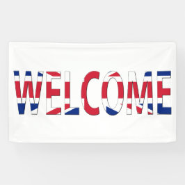 Välkommen överlagt på Union Jack-flaggan (h) bnrt