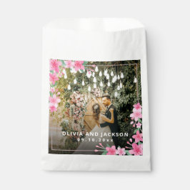 Välkommen Party Rosa Blommigt Golden Ram bröllop