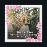 Välkommen Party Rosa Blommigt Golden Ram bröllop Magnet<br><div class="desc">Välkommen Party Rosa Blommigt Golden Ram bröllop</div>