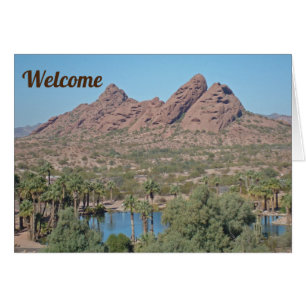 Välkommen Phoenix Arizona Red Sten Photo House Gue Hälsningskort