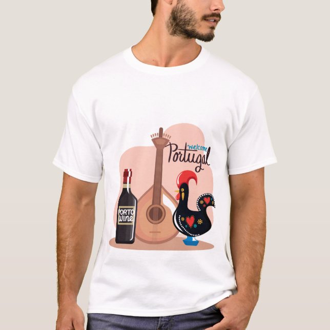 Välkommen Portugal T-Shirt (Framsida)