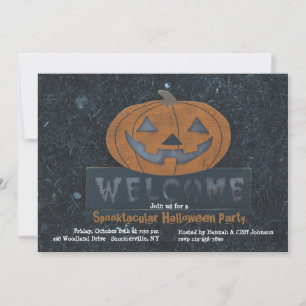 Välkommen Pumpa Halloween-inbjudan Inbjudningar
