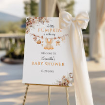 Välkommen Pumpkin Girl Modern Fall Baby Shower