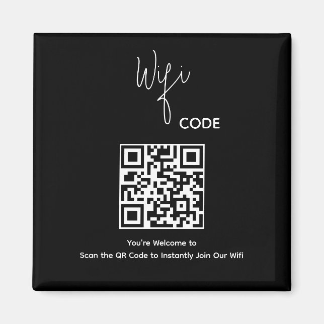 Välkommen QR-kod skanning för att ansluta Wifi Magnet (Framsidan)