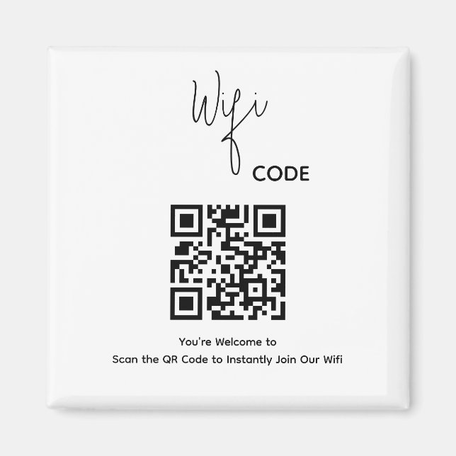 Välkommen QR-kodsökning för att ansluta WiFi Magnet (Framsidan)