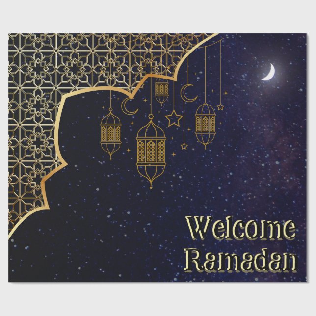 Välkommen Ramadan: Islamisk design Presentpapper (Platt)
