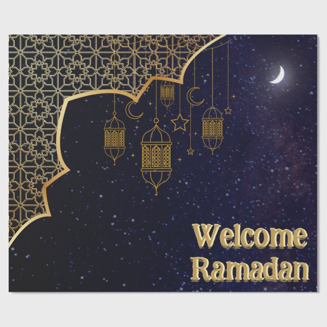 Välkommen Ramadan: Islamisk design Presentpapper (Platt)
