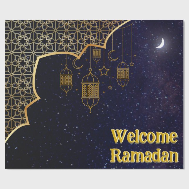 Välkommen Ramadan: Islamsk design Presentpapper (Platt)