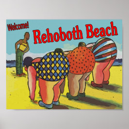 Välkommen RehoBåde Beach-Tecknaden Poster