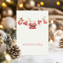 Välkommen Santa Baby Grattis Card