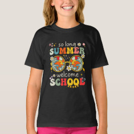 Välkommen School Retro Groovy Back to school T Shirt