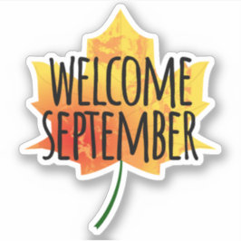 Välkommen september klistermärken