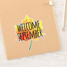Välkommen September Sticker Klistermärken