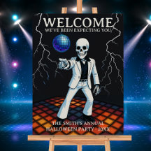 Välkommen Skeleton Haunted Disco Halloween fest