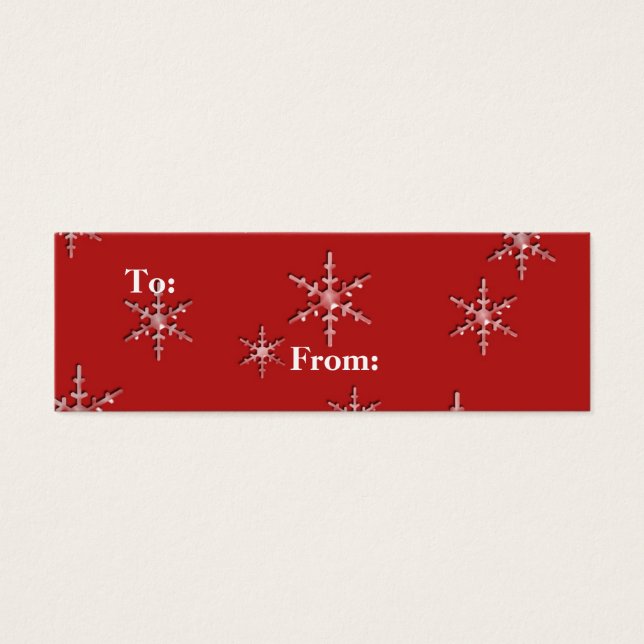 välkommen snöflingor litet visitkort (Framsidan)