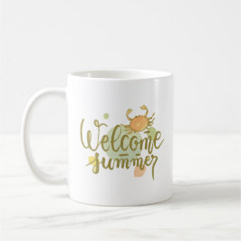 välkommen sommar kaffemugg