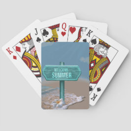 Välkommen sommar vektorteckning casinokort