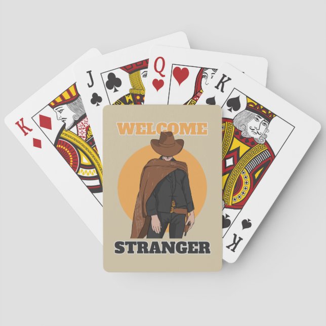 Välkommen Stranger - Cowboy Casinokort (Baksidan)